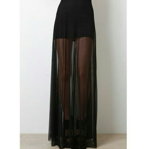 Guess sheer maxi skirt - Picture 3 of 6